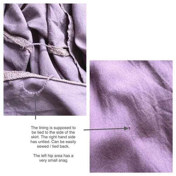 HostPick Aritzia Wilfred Allier Dress Mauvish Purple Sleeveless Mini Flowy Sz XS - Picture 15 of 16